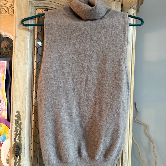 Mango Cashmere Taupe Turtleneck Sweater - Picture 1 of 4